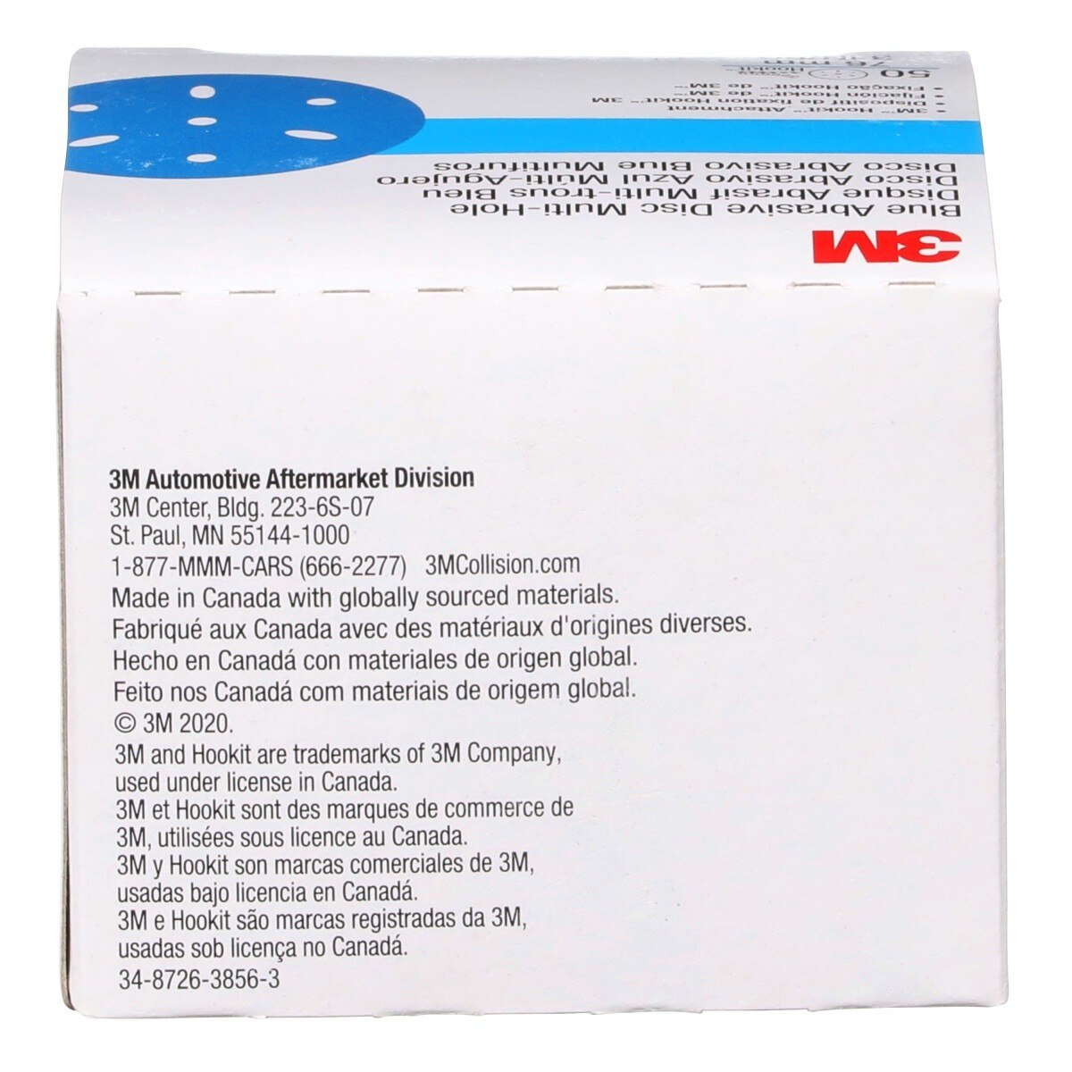 3M 321U 36142 Hookit Blue Abrasive Disc, Multi-hole, 3 in, 80 Grit (7100091341) (200 Pack) - 8