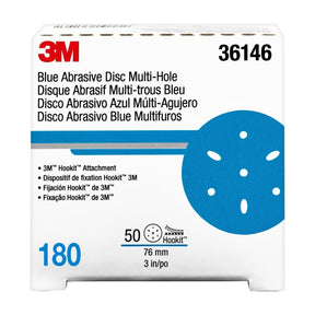 3M 321U 36146 Hookit Blue Abrasive Disc, Multi-hole, 3 in, 180 Grade (7100091344) (200 Pack)