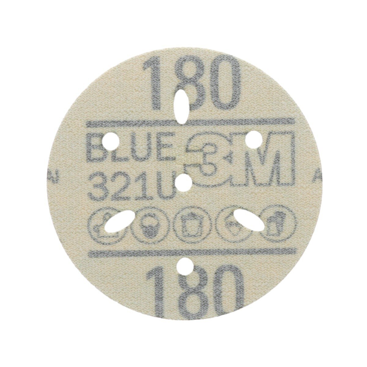3M 321U 36146 Hookit Blue Abrasive Disc, Multi-hole, 3 in, 180 Grade (7100091344) (200 Pack) - 9