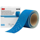 3M 321U Hookit Blue Abrasive Sheet Roll, Multi-Hole, 600 Grit, Blue, 2.75 in x 13 yd (36198) (7100091348)  - (4Pack) - 2