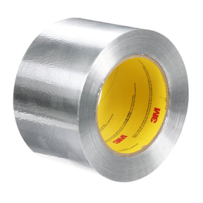 3M 425 Aluminum Foil Tape, Silver, 80 mm x 200 m, 4.6 mil (7100092539) (48 Pack)