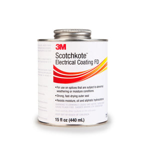 3M Scotchkote Electrical Coating FD, Fast-Drying Liquid Flexible Sealant and Bonding Agent, Self-Contained Applicator, 15 fl oz Can (SCOTCHKOTE FD) (7100095977) (10 Pack)