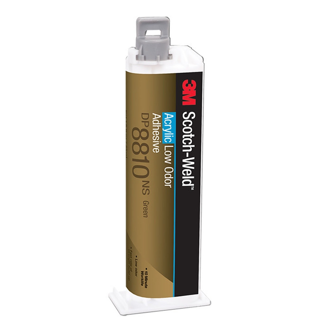 3M DP8810NS Scotch-Weld Low Odor Acrylic Adhesive, Green, 45 mL Duo-Pak (7100097574)  - (12Pack)