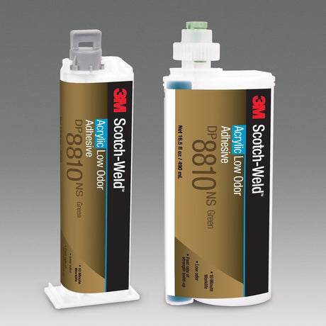 3M DP8810NS Scotch-Weld Low Odor Acrylic Adhesive, Green, 45 mL Duo-Pak (7100097574)  - (12Pack) - 3