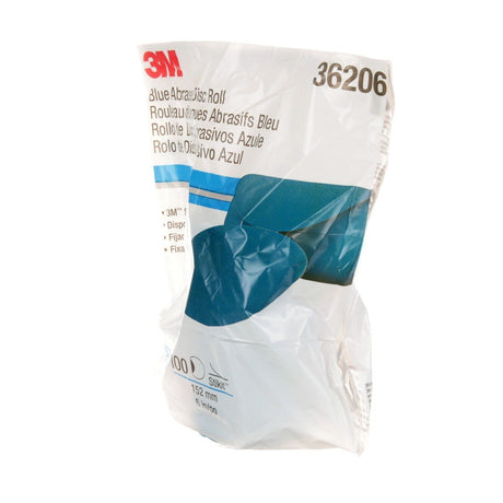 3M 321U 36206 Stikit Blue Abrasive Disc Roll, No Hole, 6 in, 180 Grade (7100098234) (500 Pack) - 7