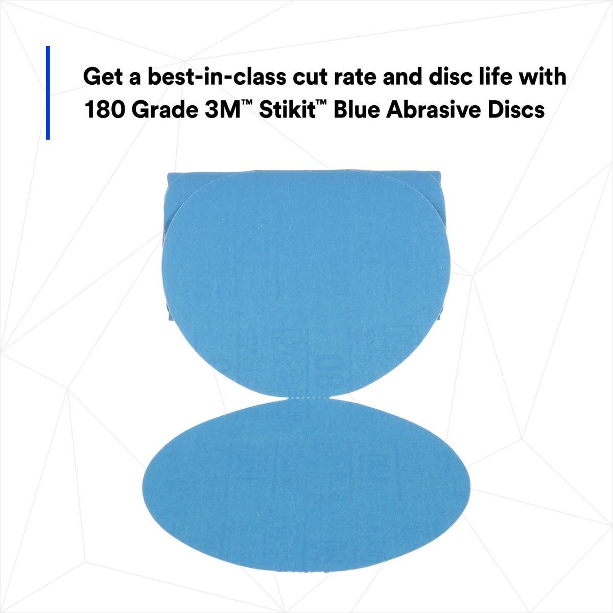 3M 321U 36206 Stikit Blue Abrasive Disc Roll, No Hole, 6 in, 180 Grade (7100098234) (500 Pack) - 10