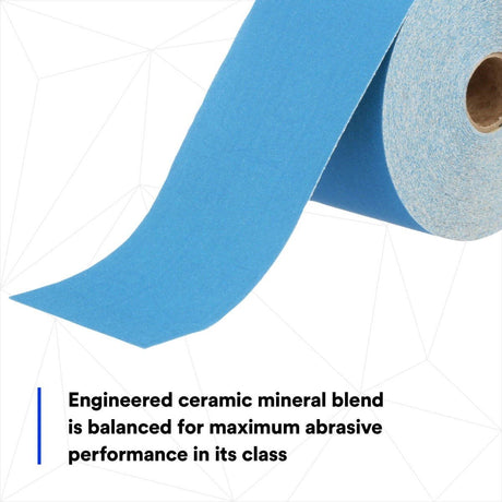 3M 321U Stikit Blue Abrasive Sheet Roll, No Hole, 180 Grade, 2-3/4 in x 30 yd (36221) (7100098556)  - (5Pack) - 8