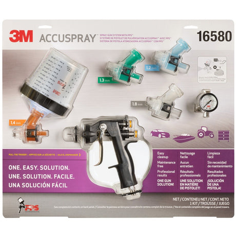 3M Accuspray ONE Spray Gun System with Standard PPS, 22 oz, 4 Atomizing Heads (16580) (7100099202)  - (4Pack) - 2