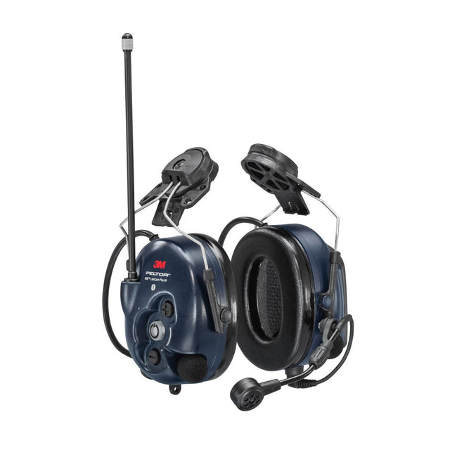 3M MT73H7P3E4D10NA PELTOR WS LiteCom PRO III Headset, Hard Hat Attached, Professional Grade Durability, Wireless Two-Way Communication Radio, Bluetooth, Boom Microphone, Navy Blue, MT73H7P3E4D10 (7100099586)