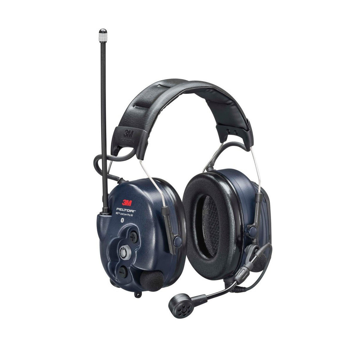 3M MT73H7A4D10NA PELTOR WS LiteCom PRO III Headset, Headband, Professional Grade Durability, Wireless Two-Way Communication Radio, Bluetooth, Boom Microphone, Navy Blue, MT73H7A4D10N (7100099790)