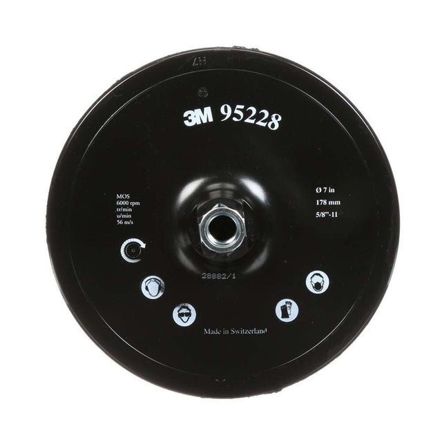 3M 28888 917CP Hook and Loop Disc Pad Holder , 7 in x 7/8 in Center Post 5/8-11 Internal (7100101200)