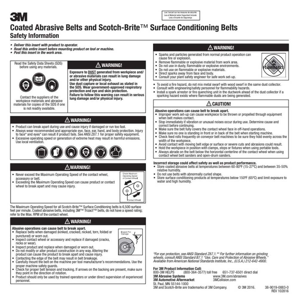 3M SC-BS Scotch-Brite Surface Conditioning Belt, Aluminum Oxide, 13 in. x 3/8 in., Medium Grit, Maroon (7100103026) (20 Pack) - 6