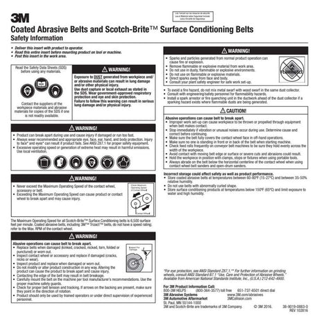 3M SC-BS Scotch-Brite Surface Conditioning Belt, Aluminum Oxide, 13 in. x 3/8 in., Medium Grit, Maroon (7100103026) (20 Pack) - 6