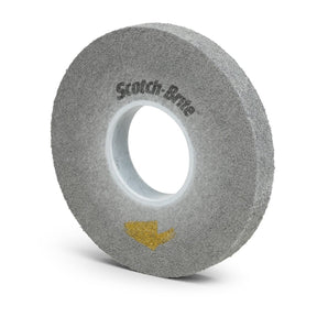 3M EP-WL Scotch-Brite EXL Pro Deburring Convolute Wheel, 9S Fine, Gray, 8 in x 3/8 in x 3 in (7100103119) (4 Pack)