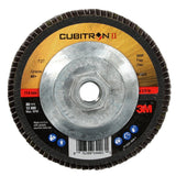 3M 969F Cubitron II Flap Disc, 40+, T27 Quick Change, Precision Shaped Ceramic, Maroon, 4-1/2 in x 5/8 in-11 (64403) (7100104919)  - (10Pack)