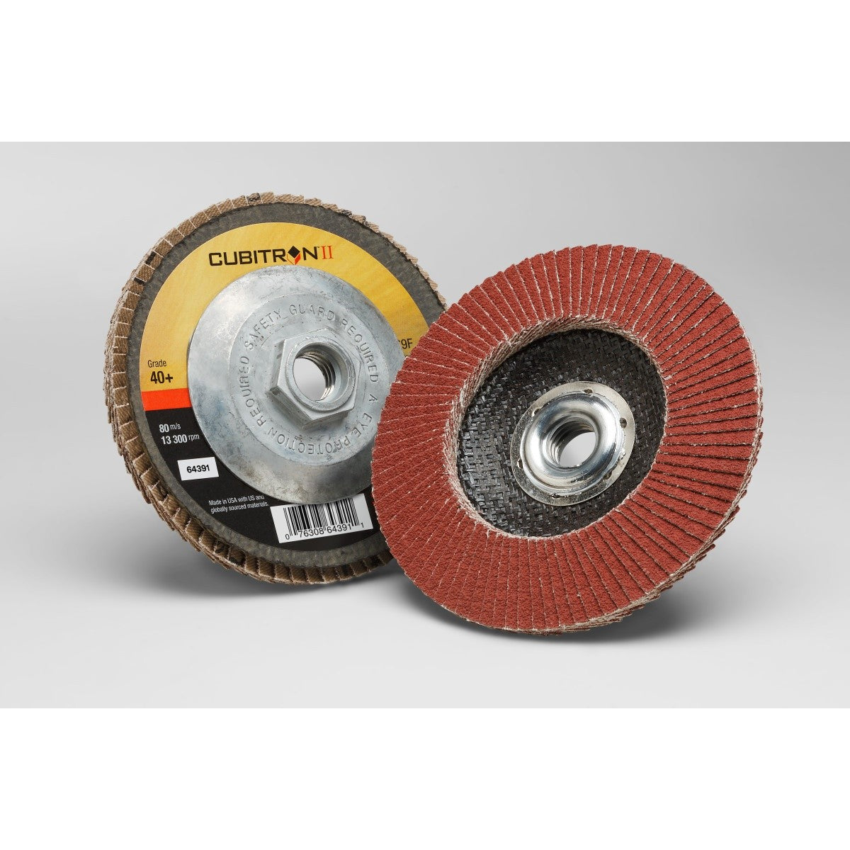 3M 969F Cubitron II Flap Disc, 40+, T29, Precision Shaped Ceramic, Maroon, 4 in x 5/8 in Center Hole (7100104920) (10 Pack) - 3