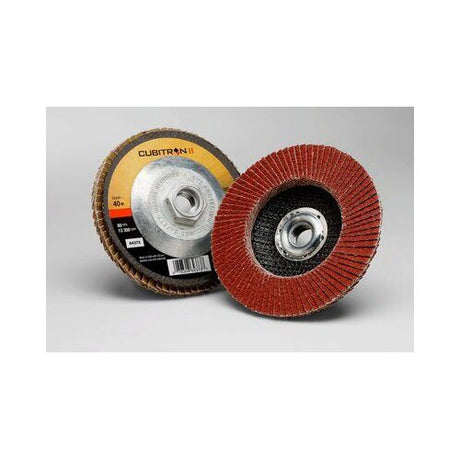 3M 969F Cubitron II 4-1/2" x 5/8-11" Flap Disc, 40 Grit Quick Change (7100104925)