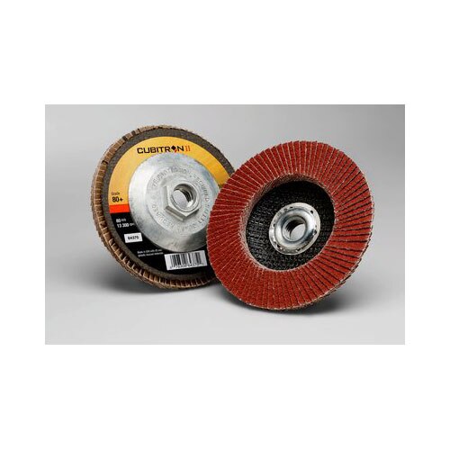 3M 969F Cubitron II 4-1/2" x 5/8-11" Flap Disc, 80 Grit Quick Change (7100105004)