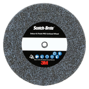 3M DP-UW Scotch-Brite Deburr & Finish PRO Unitized Wheel, 8C Coarse+, 3 in x 1 in x 1/4 in (7100105568) (10 Pack)