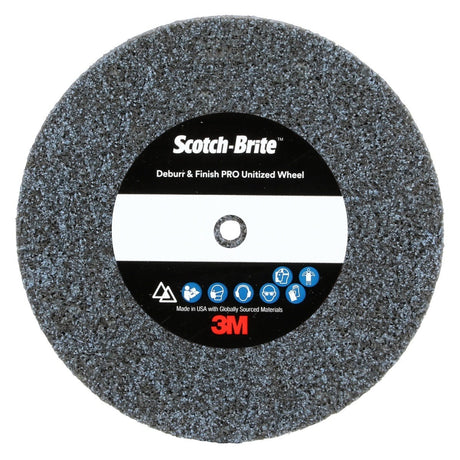 3M DP-UW Scotch-Brite Deburr & Finish PRO Unitized Wheel, 8C Coarse+, 3 in x 1 in x 1/4 in (7100105568) (10 Pack)