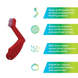 3M Conditioning Brush for Foam and Wool Buffing Pads, Red, Nylon (05761) (7100106131)  - (10Pack) - 2