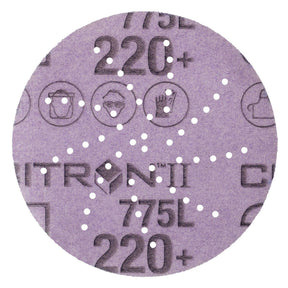 3M 775L Cubitron II Hookit Film Disc, 220+, Purple, 3 in, 300DS, 53-Hole (7100106716) (250 Pack)