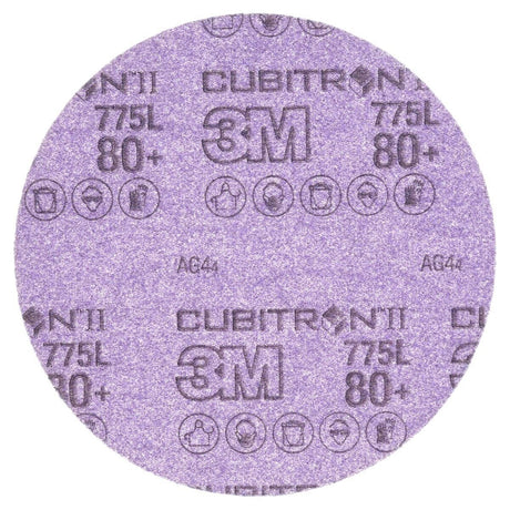3M 775L Cubitron II Hookit Film Disc 80+ 3 mil Purple 3 in Die 300V (7100106742) (250 Pack)