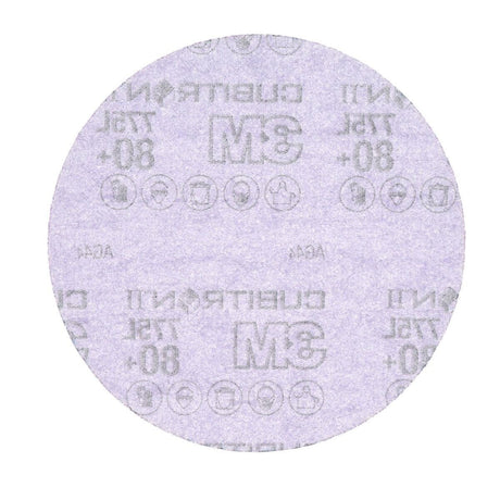 3M 775L Cubitron II Hookit Film Disc 80+ 3 mil Purple 3 in Die 300V (7100106742) (250 Pack) - 4
