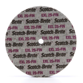3M XL-UW Scotch-Brite EXL Unitized Wheel, 2S Fine, Silicon Carbide, Gray, 6 in x 1/2 in x 5/8 in (7100106744) (4 Pack)
