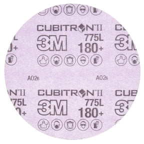 3M 775L Cubitron II Hookit Film Disc, 180+ Grit, Purple, 3 in, 3 mil, 300V (7100106768) (250 Pack)
