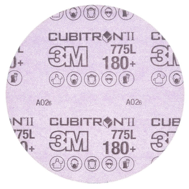 3M 775L Cubitron II Hookit Film Disc, 180+ Grit, Purple, 3 in, 3 mil, 300V (7100106768) (250 Pack)
