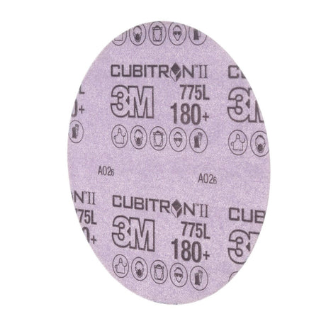 3M 775L Cubitron II Hookit Film Disc, 180+ Grit, Purple, 3 in, 3 mil, 300V (7100106768) (250 Pack) - 2
