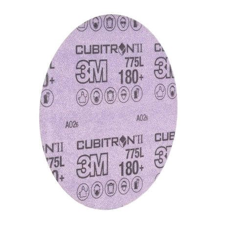 3M 775L Cubitron II Hookit Film Disc, 180+ Grit, Purple, 3 in, 3 mil, 300V (7100106768) (250 Pack) - 3