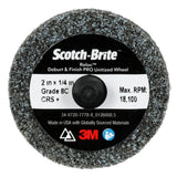 3M Scotch Brite Roloc Deburr & Finish PRO Unitized Wheel, DP-UR, 8C Coarse+, TR, 2 in x 1/4 in (7100109131) (60 Pack)