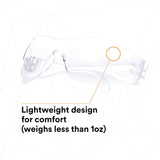 3M 62099 Virtua Safety Glasses Clear Hard Coat Lens Clear Frame Anti-Scratch Wraparound Lightweight (7100109223) (1 Pair)  - (20Pack) - 5