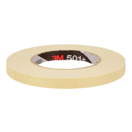 3M 501+ Specialty High Temperature Masking Tape , Tan, 12 mm x 55 m, 7.3 mil (7100109550) (72 Pack) - 4