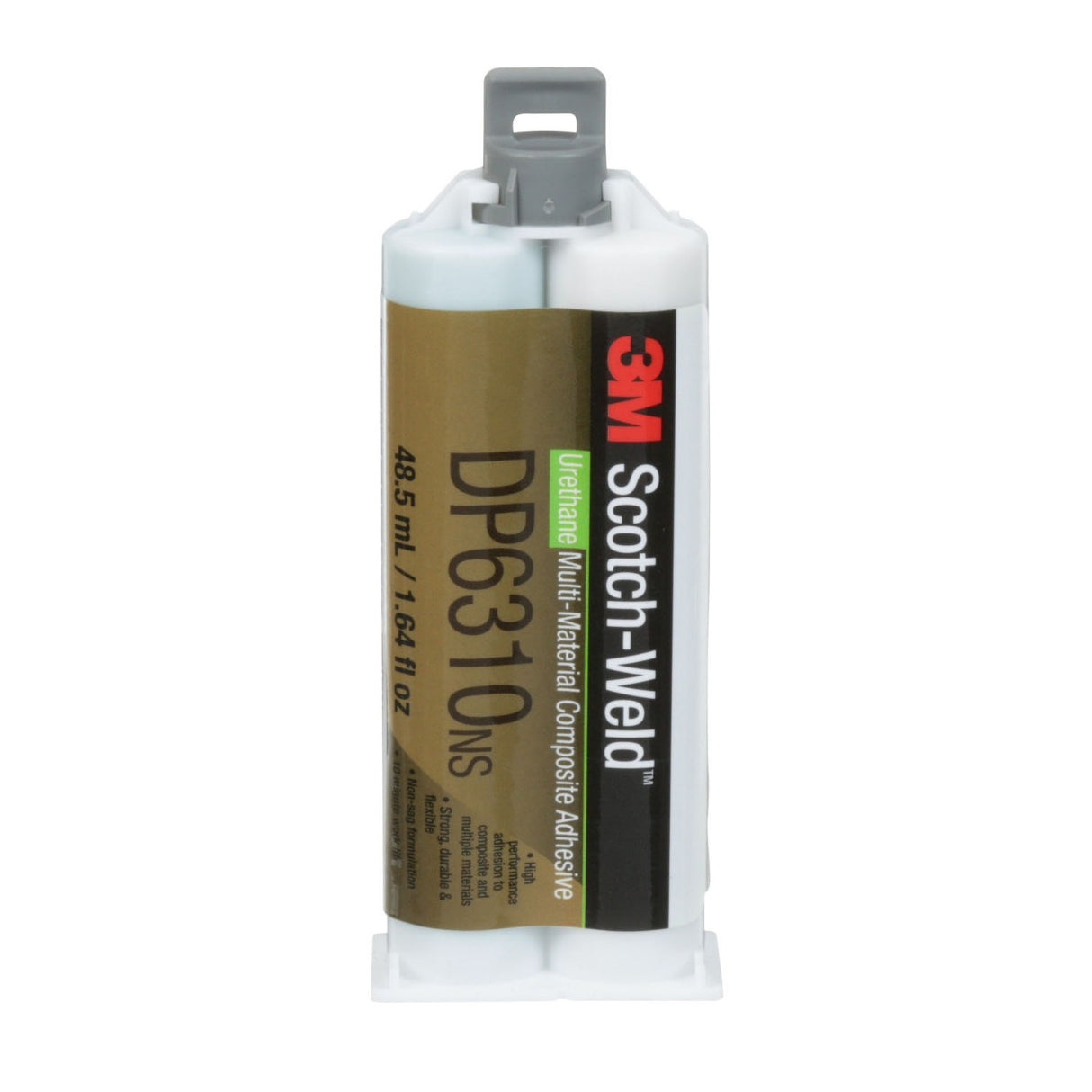 3M DP6310NS Multi-Material Composite Urethane Adhesive, Green, 48.5 mL Duo-Pak (7100109829)  - (12Pack)