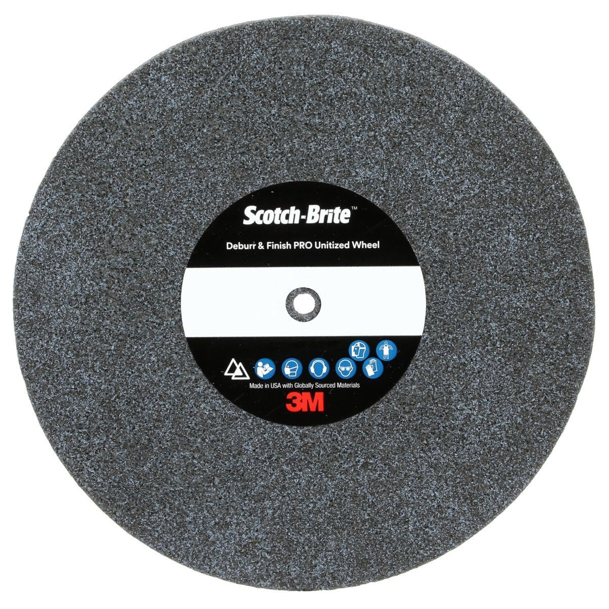 3M DP-UW Scotch-Brite Deburr & Finish PRO Unitized Wheel, 8C Coarse+, 6 in x 1/2 in x 1 in (7100110911) (4 Pack)