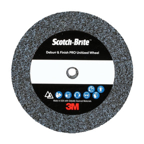 3M DP-UW Scotch-Brite Deburr & Finish PRO Unitized Wheel, 8C Coarse+, 2 in x 1/8 in x 1/4 in (7100110967) (60 Pack)