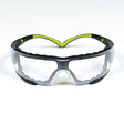3M SF401AF-FM SecureFit 400 Safety Glasses, Clear Anti-Fog Anti-Scratch Polycarbonate Lens, Green/Black Frame, Foam Gasket, Z87 UV Protection (7100112131) (1 Pair)  - (20Pack)