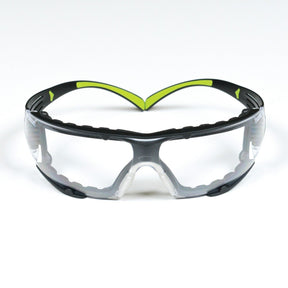3M SF401AF-FM SecureFit 400 Safety Glasses, Clear Anti-Fog Anti-Scratch Polycarbonate Lens, Green/Black Frame, Foam Gasket, Z87 UV Protection (7100112131) (1 Pair)  - (20Pack)
