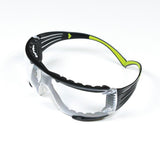 3M SF401AF-FM SecureFit 400 Safety Glasses, Clear Anti-Fog Anti-Scratch Polycarbonate Lens, Green/Black Frame, Foam Gasket, Z87 UV Protection (7100112131) (1 Pair)  - (20Pack) - 9