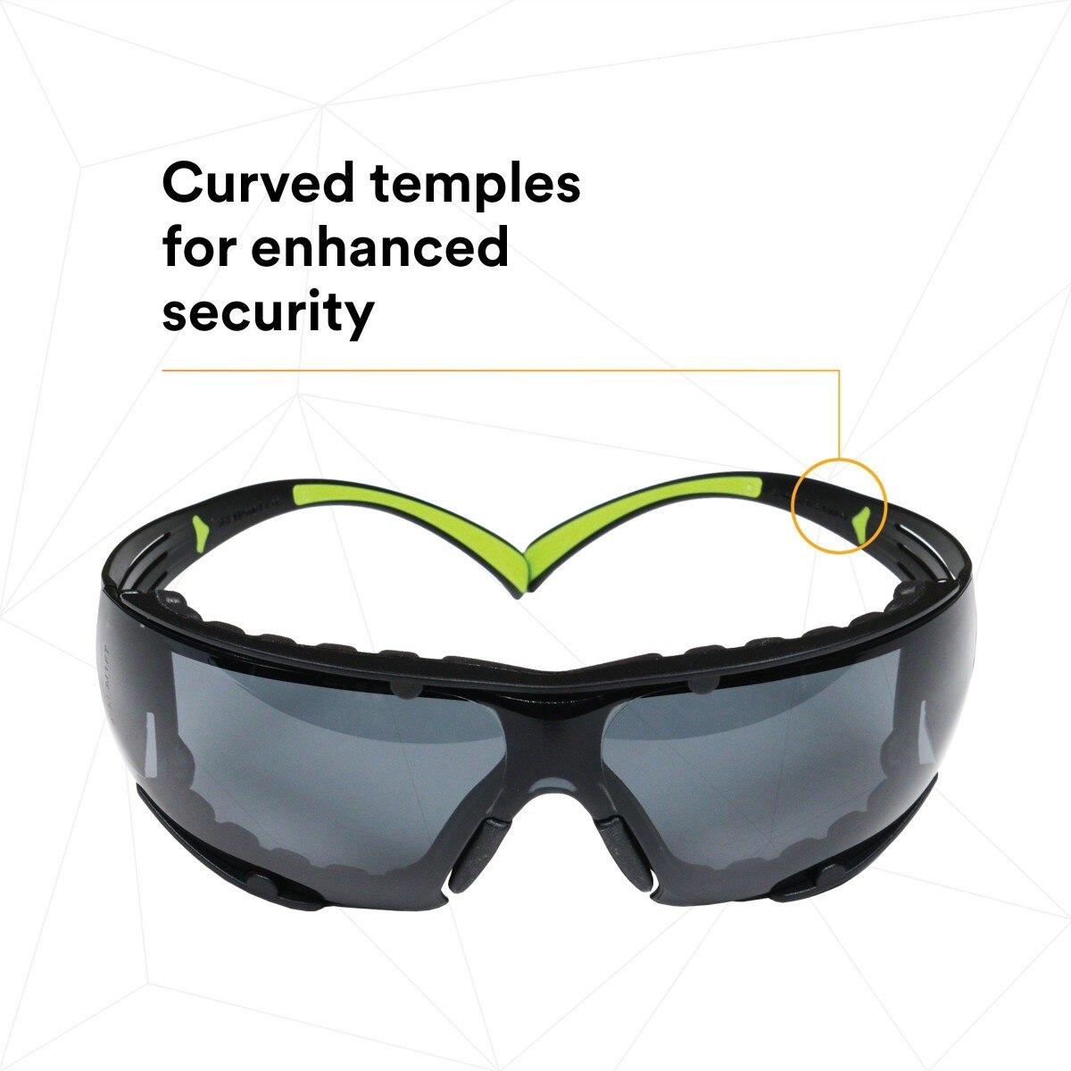 3M SecureFit Safety Glasses, Z87 Plus Anti-Fog Anti-Scratch Gray Lens, Green Black Frame, Removable Foam Gasket, Polycarbonate, UV Protection (SF402AF-FM) (7100112244)  - (20Pack) - 5