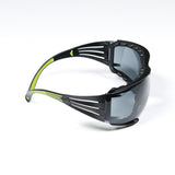 3M SecureFit Safety Glasses, Z87 Plus Anti-Fog Anti-Scratch Gray Lens, Green Black Frame, Removable Foam Gasket, Polycarbonate, UV Protection (SF402AF-FM) (7100112244)  - (20Pack) - 9