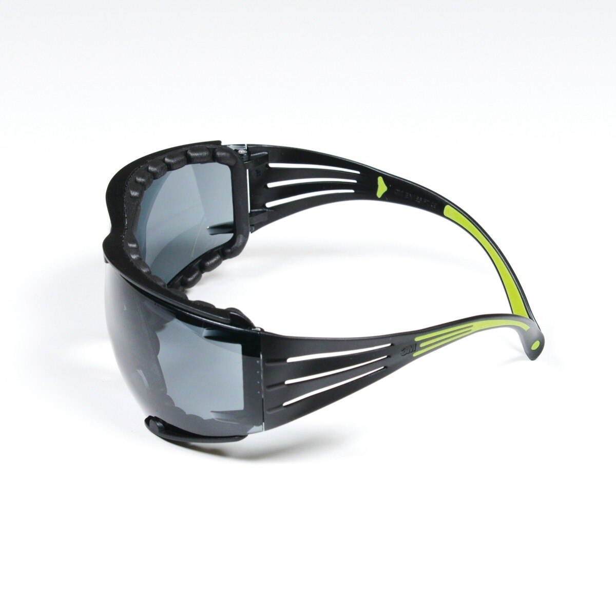 3M SecureFit Safety Glasses, Z87 Plus Anti-Fog Anti-Scratch Gray Lens, Green Black Frame, Removable Foam Gasket, Polycarbonate, UV Protection (SF402AF-FM) (7100112244)  - (20Pack) - 10