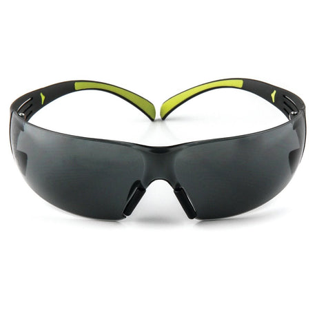 3M SF402AF SecureFit 400 Series Safety Glasses, Anti Fog Anti Scratch, Gray Lens, Black Green Frame (7100112433)  - (20Pack)