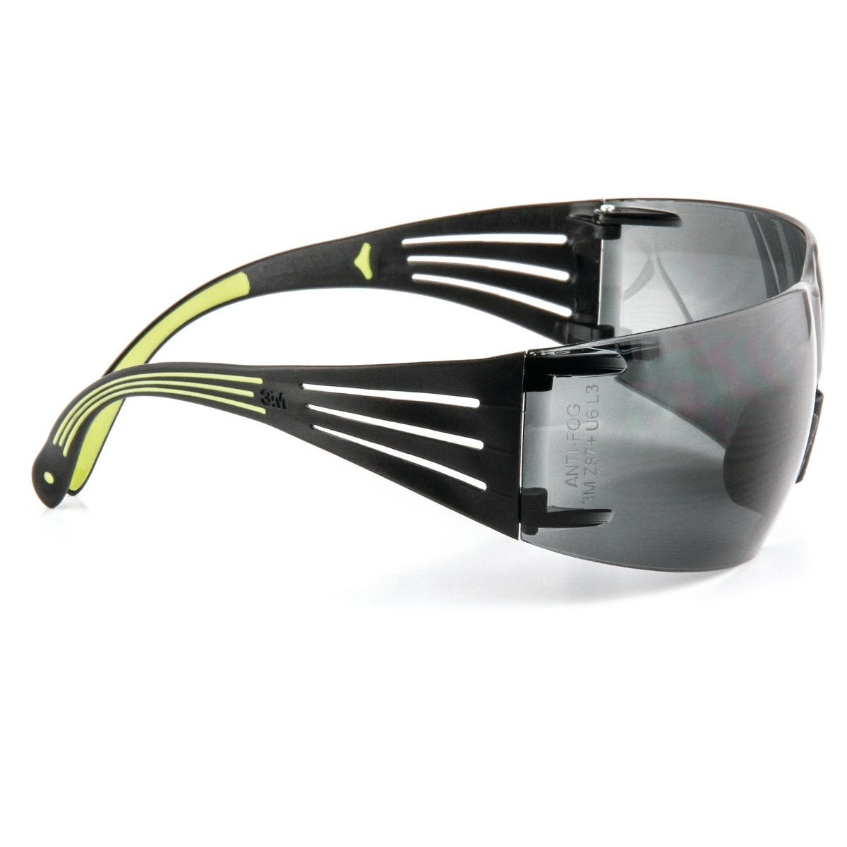 3M SF402AF SecureFit 400 Series Safety Glasses, Anti Fog Anti Scratch, Gray Lens, Black Green Frame (7100112433)  - (20Pack) - 9