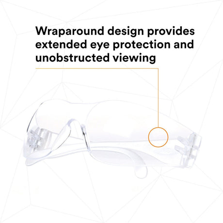3M 7100112434 Tekk Virtua Anti-Fog Safety Glasses, Clear Frame and Lens  - (20Pack) - 4