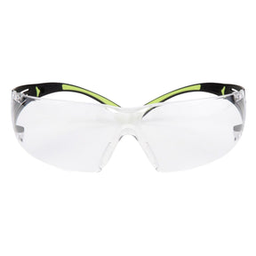 3M SF401AF SecureFit Safety Glasses, 400 Series, Clear Lens, Anti-Fog Anti-Scratch, Green/Black Frame, Polycarbonate, ANSI Z87, UV Protection (7100112435)  - (20Pack)