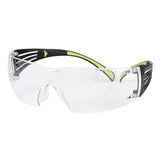 3M SF401AF SecureFit Safety Glasses, 400 Series, Clear Lens, Anti-Fog Anti-Scratch, Green/Black Frame, Polycarbonate, ANSI Z87, UV Protection (7100112435) (20 Pack) - 2